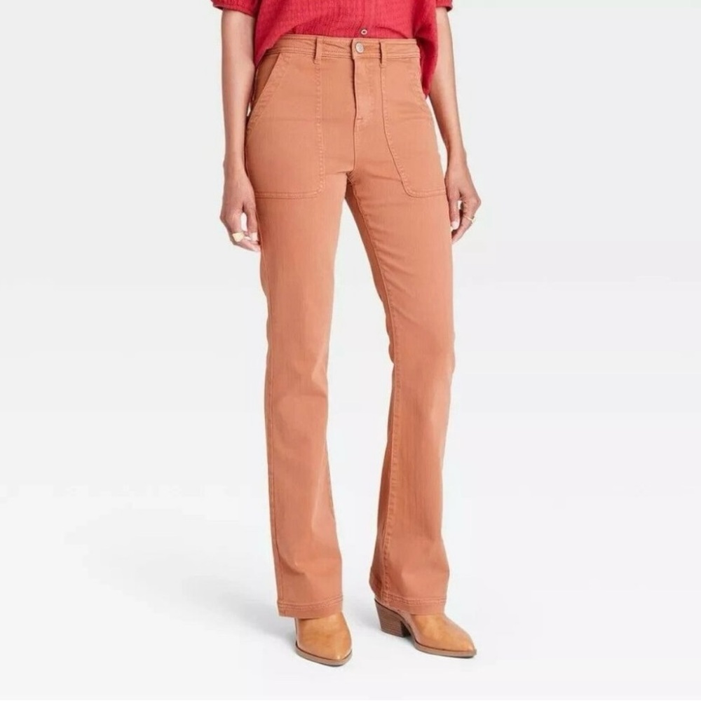 High Rise Anywhere Flare Jeans Roasted Brown